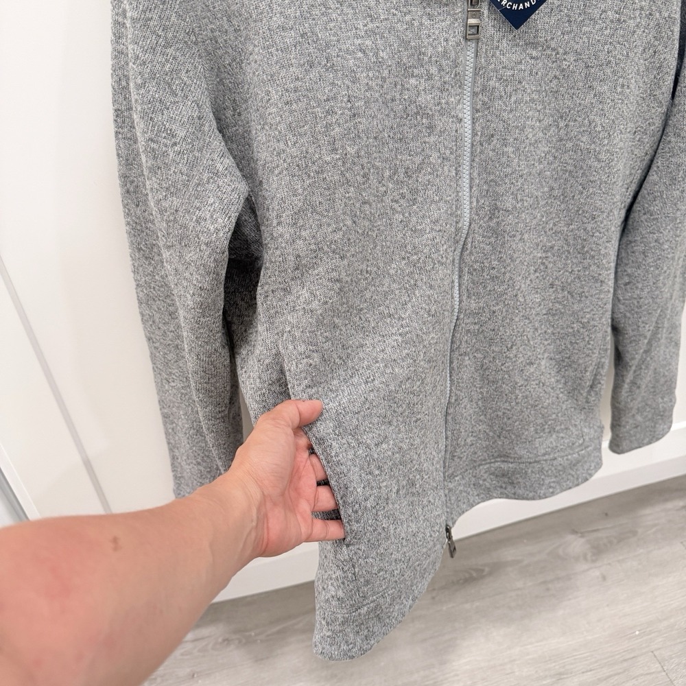 Peter Millar 2023 World Series MLB Fleece Full Zip Hoodie Men's M Gray NWT - Picture 5 of 15